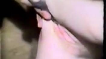 Pale equine enthusiast being deeply penetrated from the rear