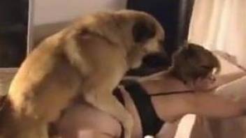 Motherly zoophile gets fucked by a big-dicked beast