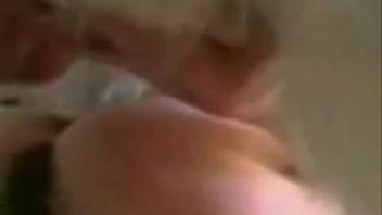 A sexually excited canine is pounding a woman who craves animals from the rear.