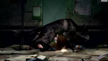Three-dimensional sex film starring a Fallout character and a dog