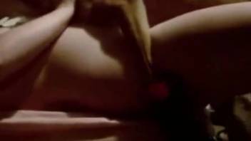 Slut experiences entire canine cock thrusting into her juicy vagina