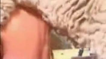 Muscular tattooed slut gets pounded by a sheep