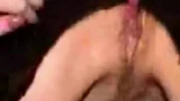 Woman's vagina exploited and violated by a hung canine